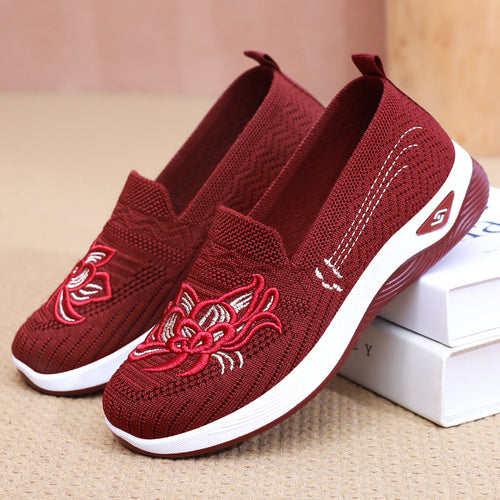Dame Kvalitets- og stilfulde Slip-On Sko med blomsterdesign Stilla