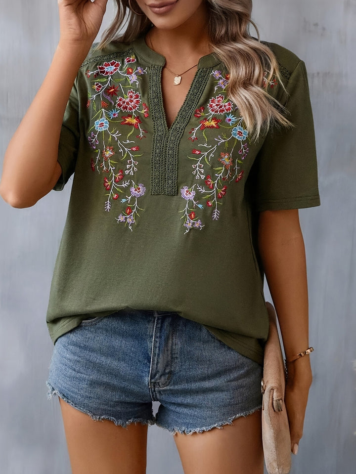 Dame Bestikket Boho Stil Top Stilla