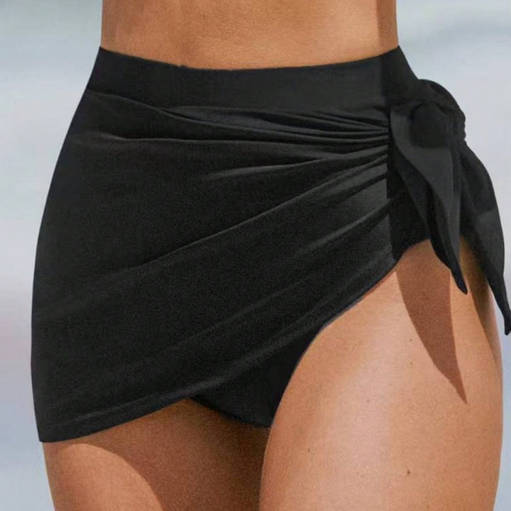 Damer Højskåret Bikini-Bukser med Vire-Design og Sidelæggende Rynkning Stilla