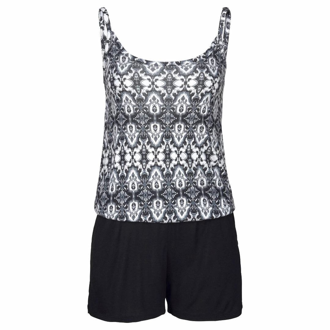 Dame Trykt Tanktop og Shorts Sæt Stilla