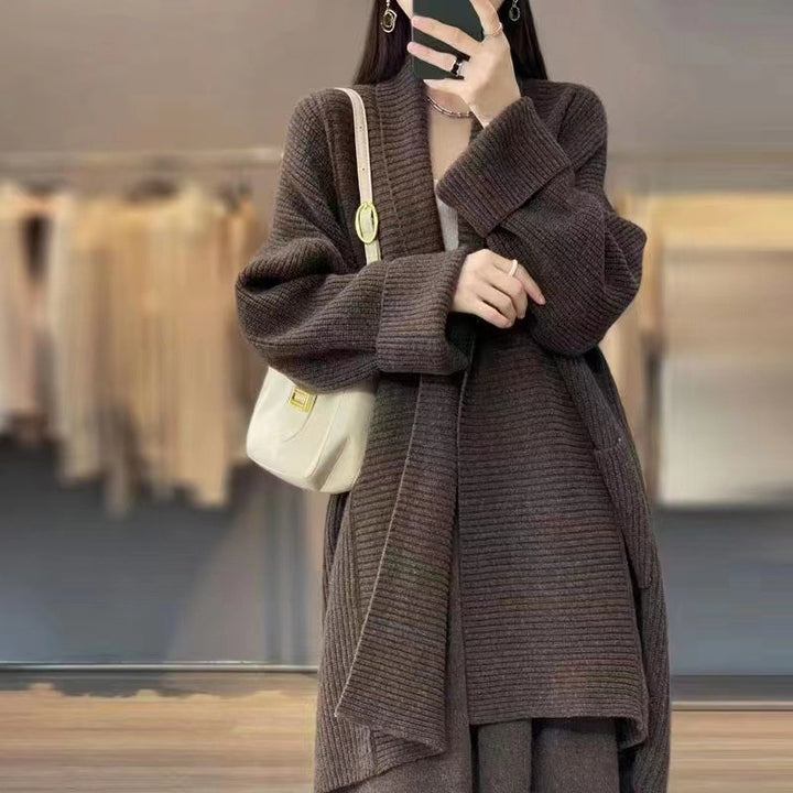 Femme Ribbstrik Åben-Front Cardigan Stilla