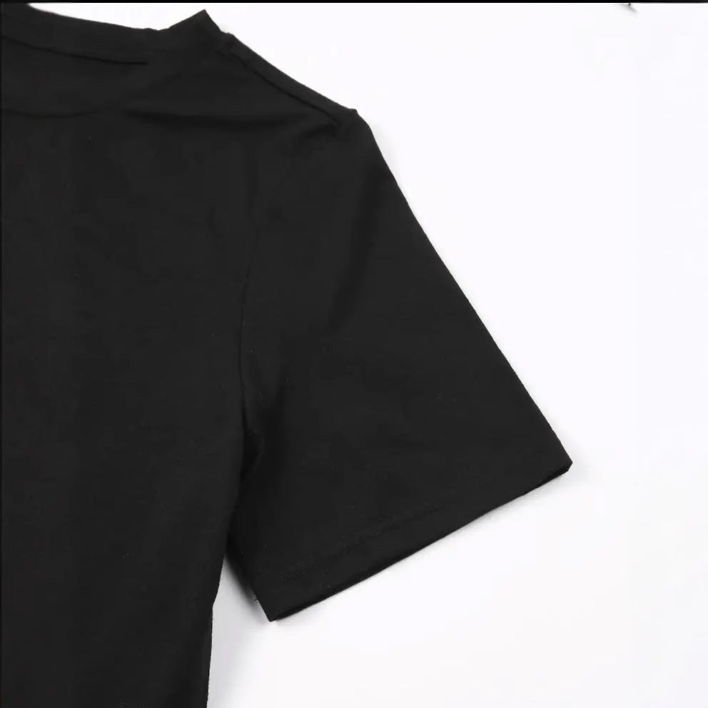 Dame T-shirt med kreativ skrift Stilla