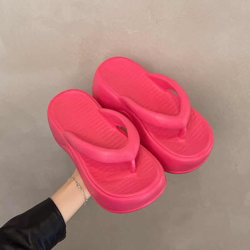Dame platform flip-flops med ergonomisk fodbedesign Stilla