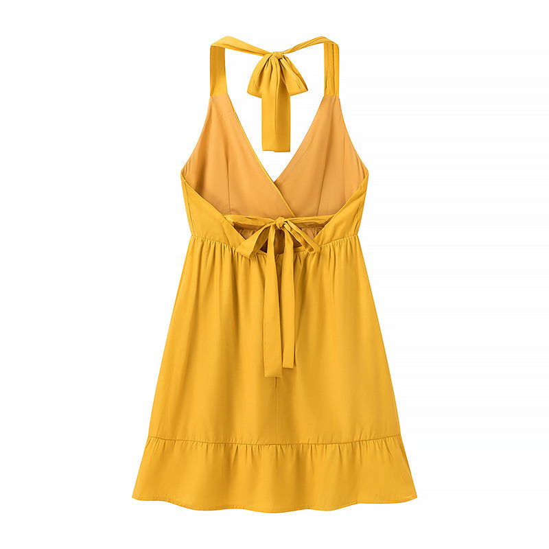 Dame sommerkjole i omslagsdesign fra Stilla