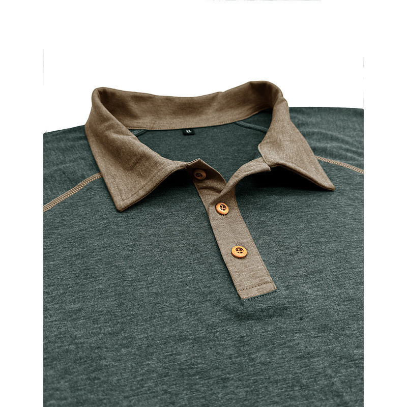 Herren Poloshirt med kontrasterende accenter og innovativ krave Stilla
