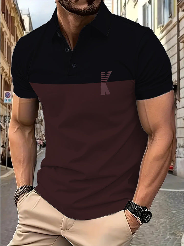 Herrer Poloshirt med moderne farvegradient og åndbare egenskaber Stilla