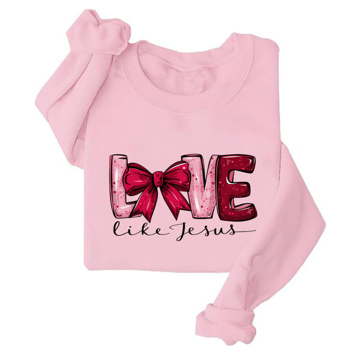 Kvinders sweatshirt med kreativt hjerte design og legende print Stilla