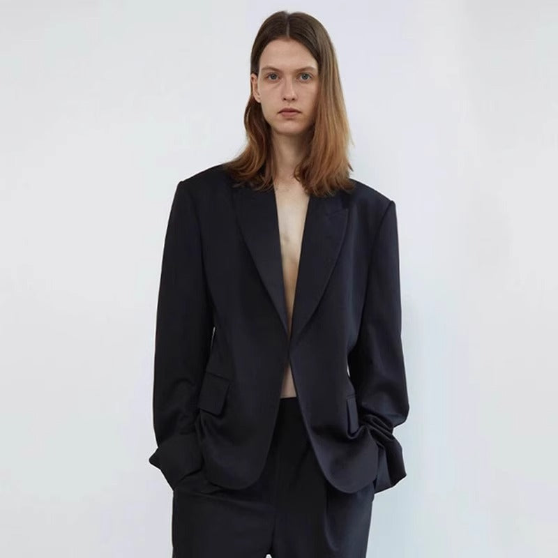 Dame elegant oversized blazer med subtile detaljer Stilla