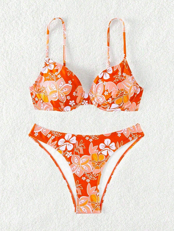 Dame blomster mønster bikini sæt Stilla