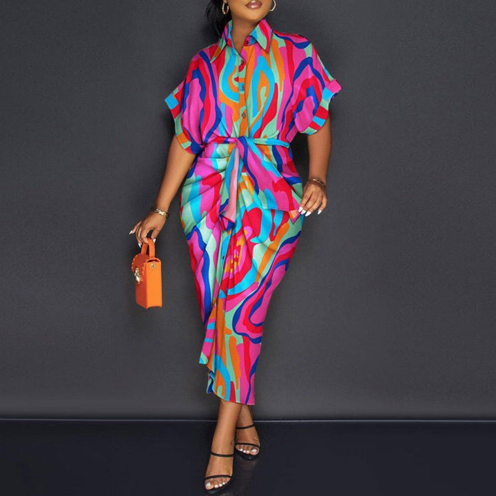 Dame Denim Patchwork Midi Kjole Stilla