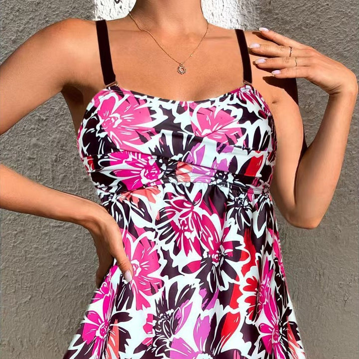Dame Tankini med elegant tanktop og korte shorts Stilla