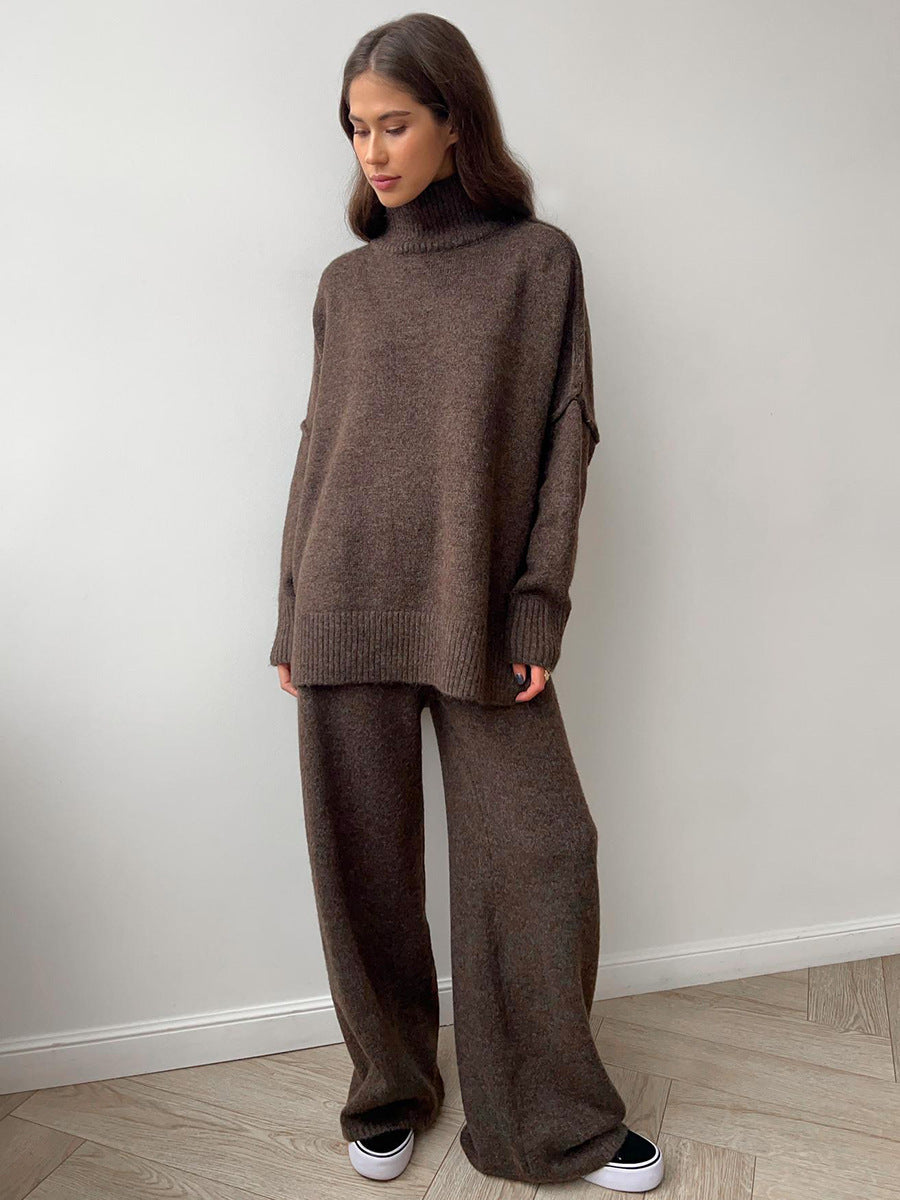 Dame Oversized Pullover med høj krave og bred pasform Stilla