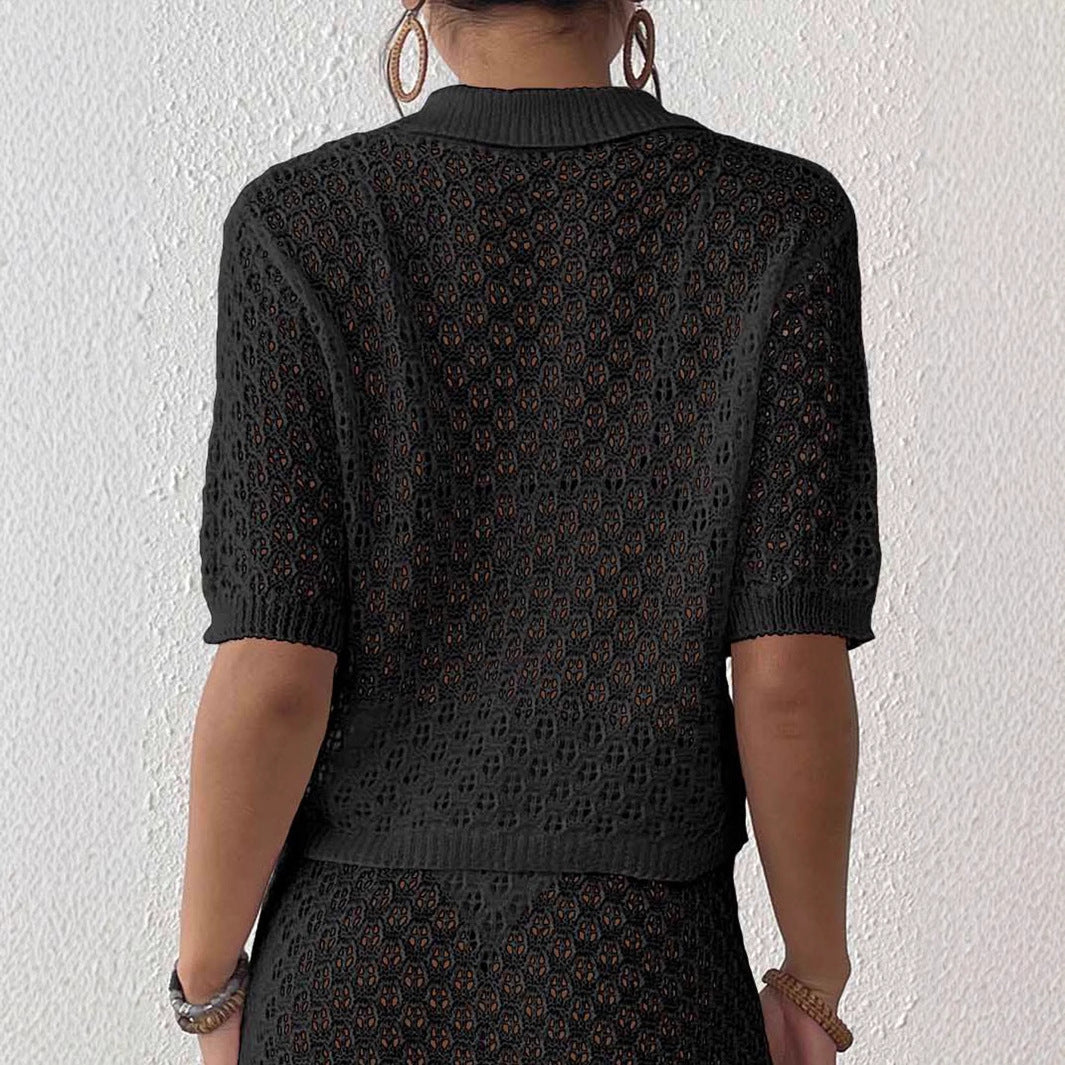 Femme Åben Strikcardigan Sæt Stilla