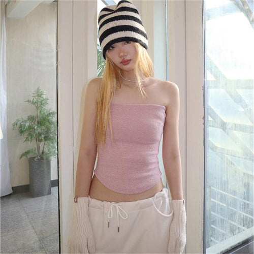Dame tanktop med elastisk overmateriale og stilfuld snit Stilla