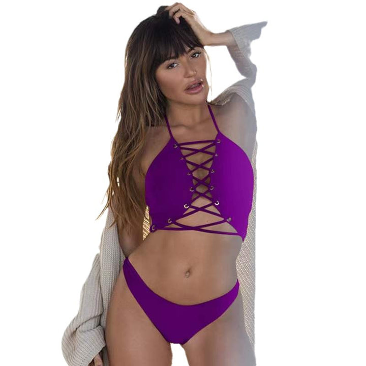 Dame Triangel-Bikini med justerbart snøre-design og figurformerende snit Skovae