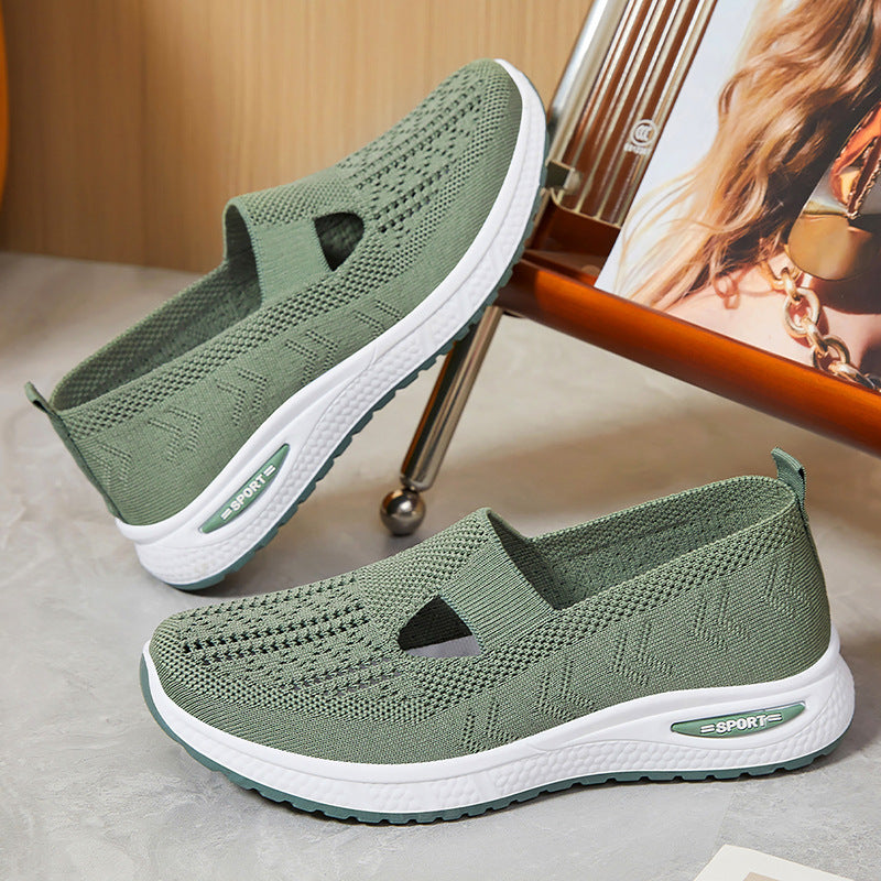Femme Åndbare Slip-On Fritids-Sneakers med Fleksibel Ventilation Stilla