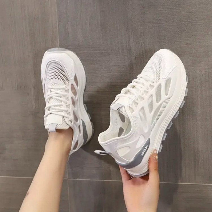 Kvinders sporty løbesneakers med åndbart mesh-overflade og støddæmpende sål Stilla