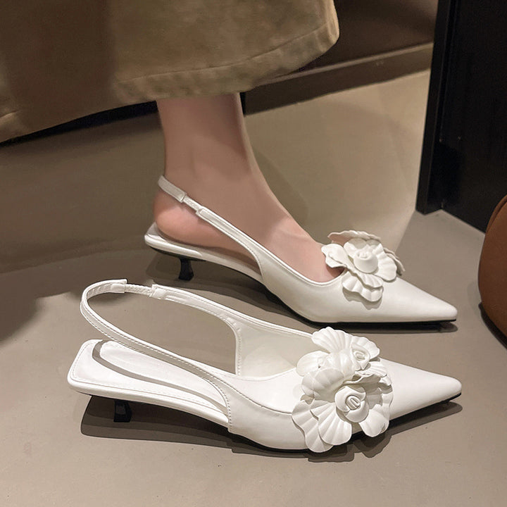 Dame blomsterdekorerede slingback-hæle Stilla
