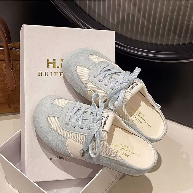 Dame fritids-sneakers i sportslig retro-stil med åndbart mesh-yderside og skridsikker sål Stilla
