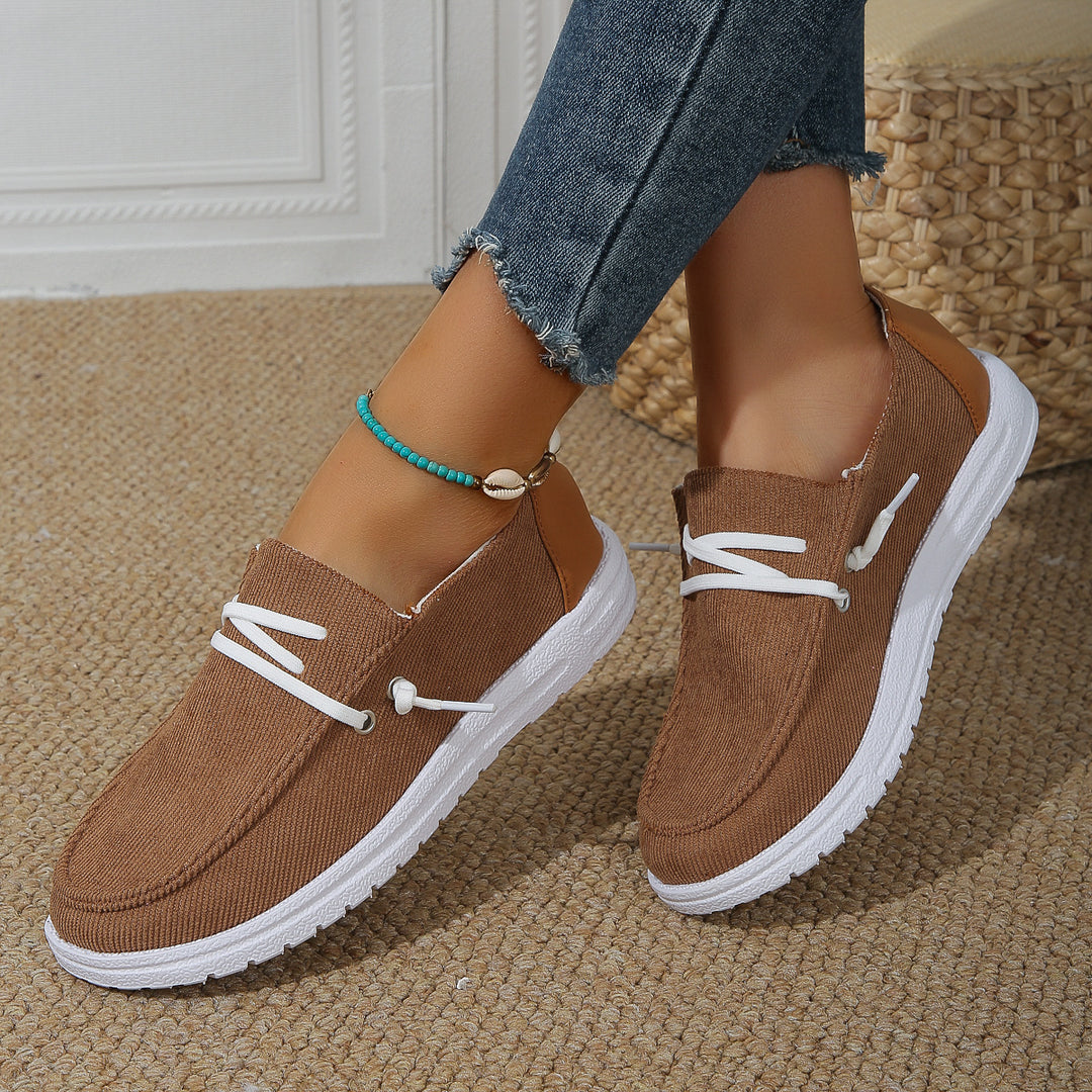 Dame Behagelige Slip-On Sneakers med elastiske snørebånd Stilla