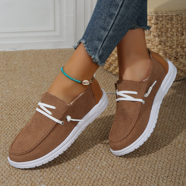Dame Behagelige Slip-On Sneakers med elastiske snørebånd Stilla