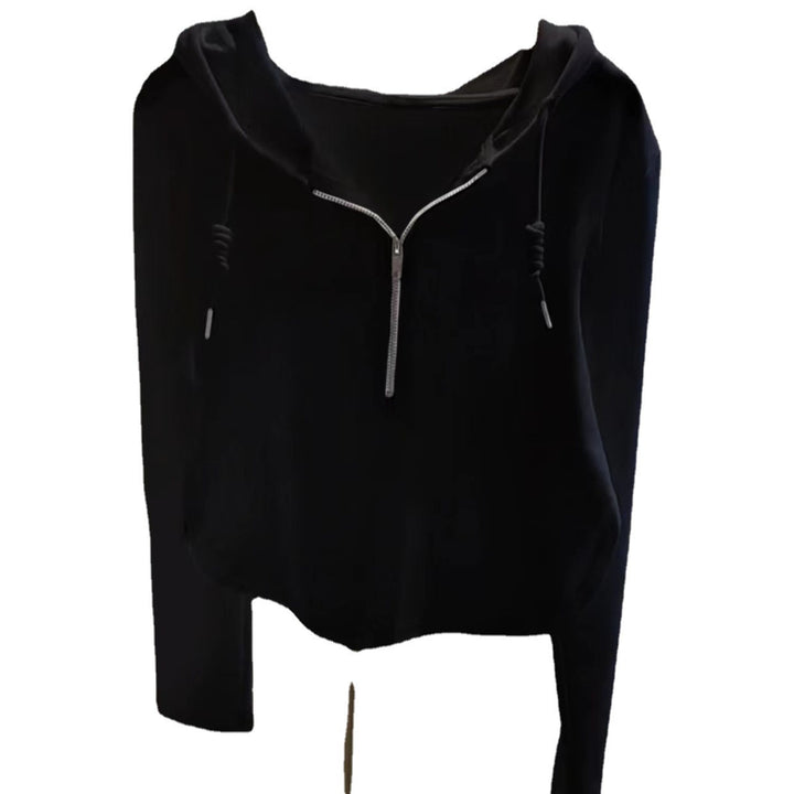 Kvinders afslappede hoodie med halvlange lynlås og moderne snit Stilla