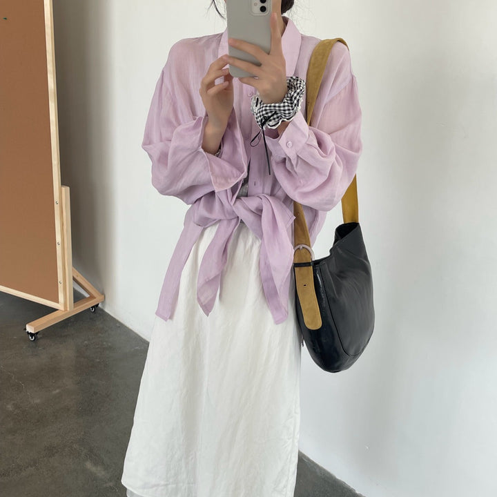 Femme Afslappet Casual Skjorte Stilla