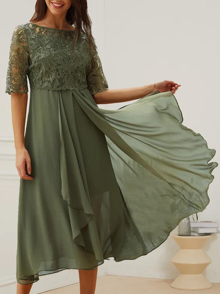 Stilla | Elegant Blonde Midi Kjole