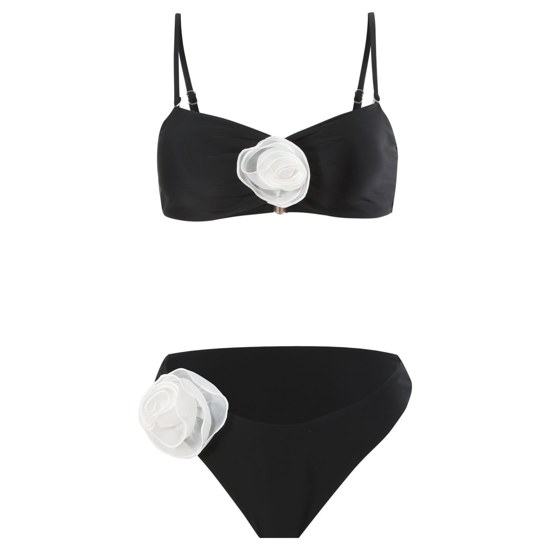 Femme Floral Applikationer Bikini Sæt Stilla