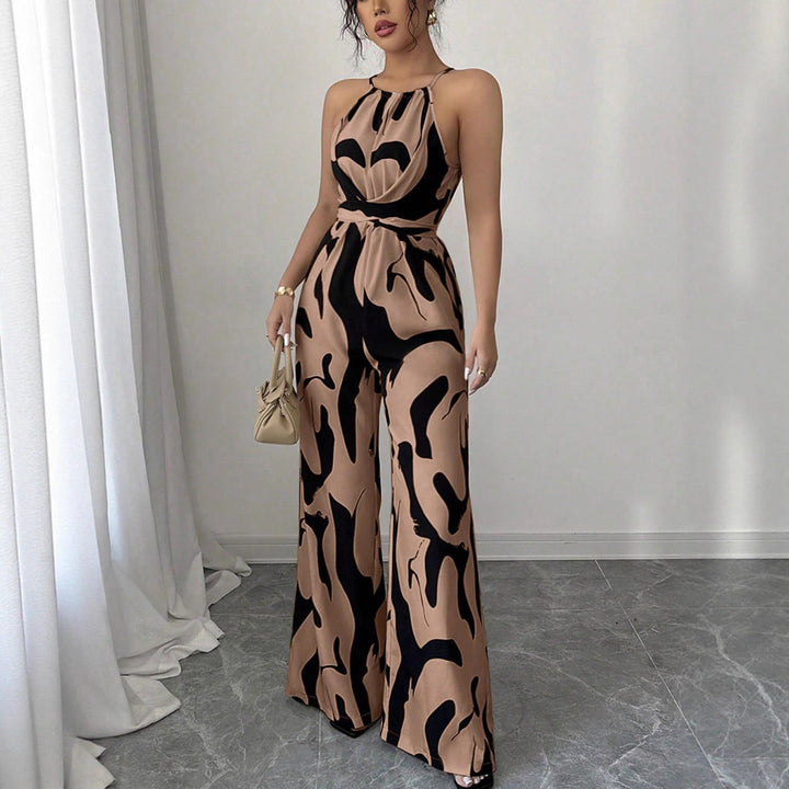 Dame Fashion Jumpsuit med spaghetti-remme og vide ben Stilla