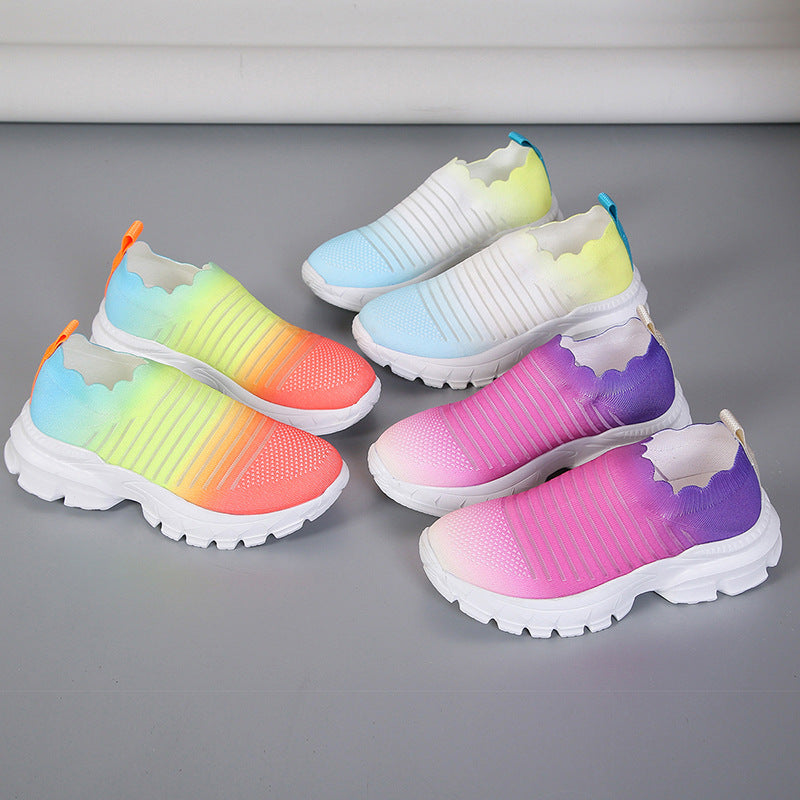 Dame Sporty Slip-On Sneakers med innovativ farvegradient Stilla