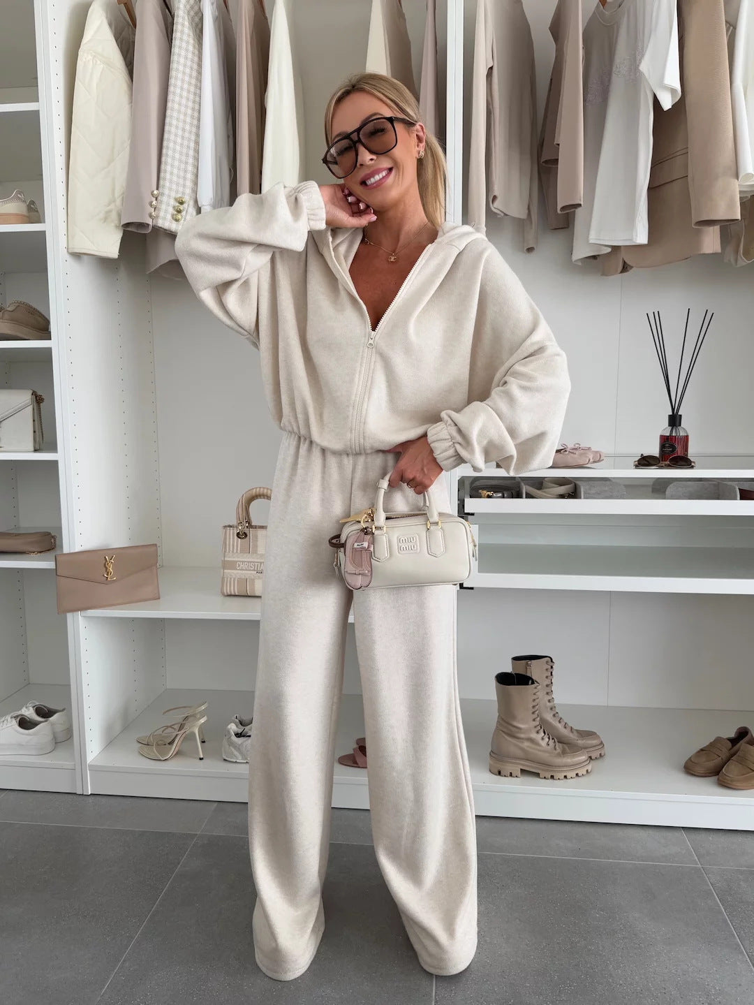 Dame moderne og komfortable hættetrøje jumpsuit Stilla