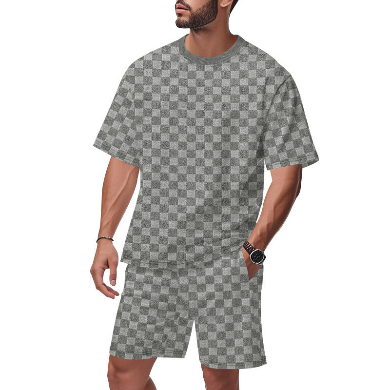 Herre afslappet fritidssæt med åndbare shorts og oversized T-shirt Stilla