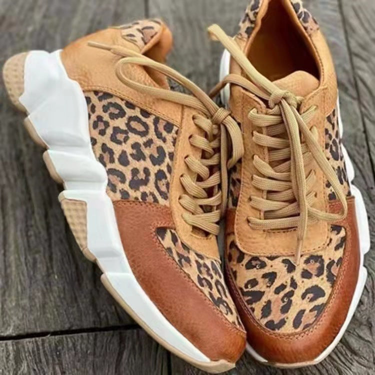 Dame Trendy Leopardmønster Løbesko Stilla