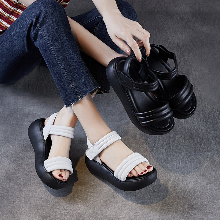 Femme Chunky Platform Slide Sandaler med polstrederemme Stilla