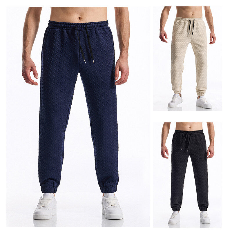 Herrer Struktur Strik Sweatpants Stilla