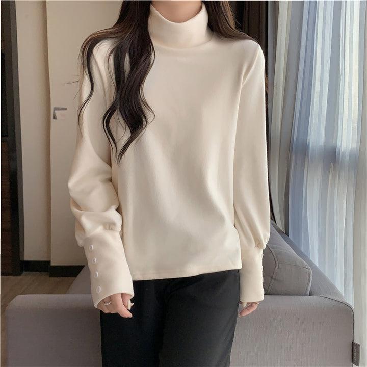 Femme Rullekrave Fritids Top Stilla