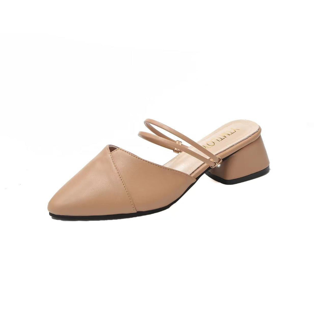 Dame Slingback-pumper med modet snit og elegant blokhæl Stilla