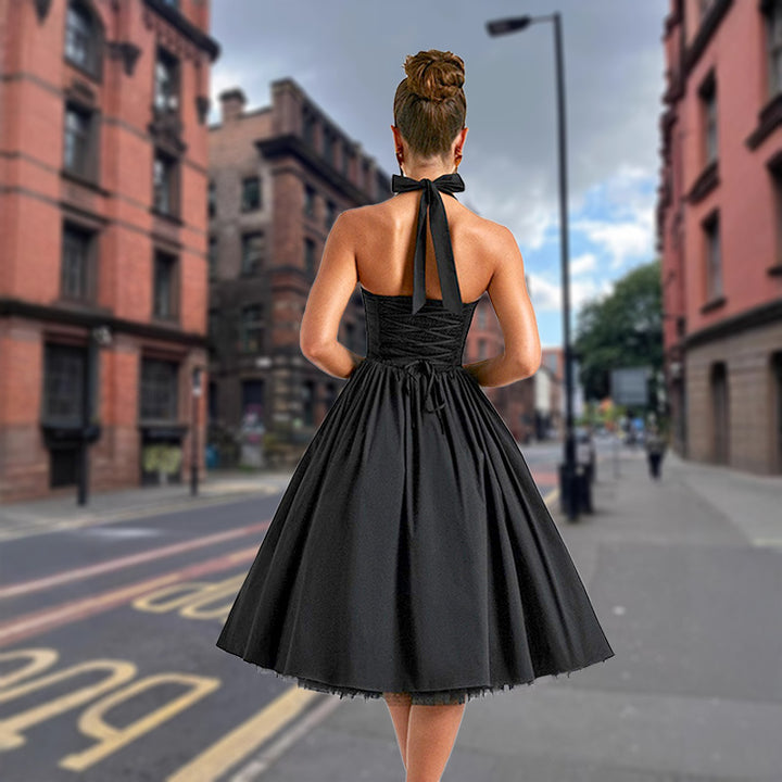 Kvinder Vintage Prom Kjole med Off-the-Shoulder Design og Voluminøs Skørt Stilla