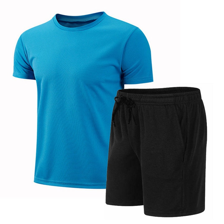 Herrer sporty funktionelt sæt med T-shirt og shorts Stilla