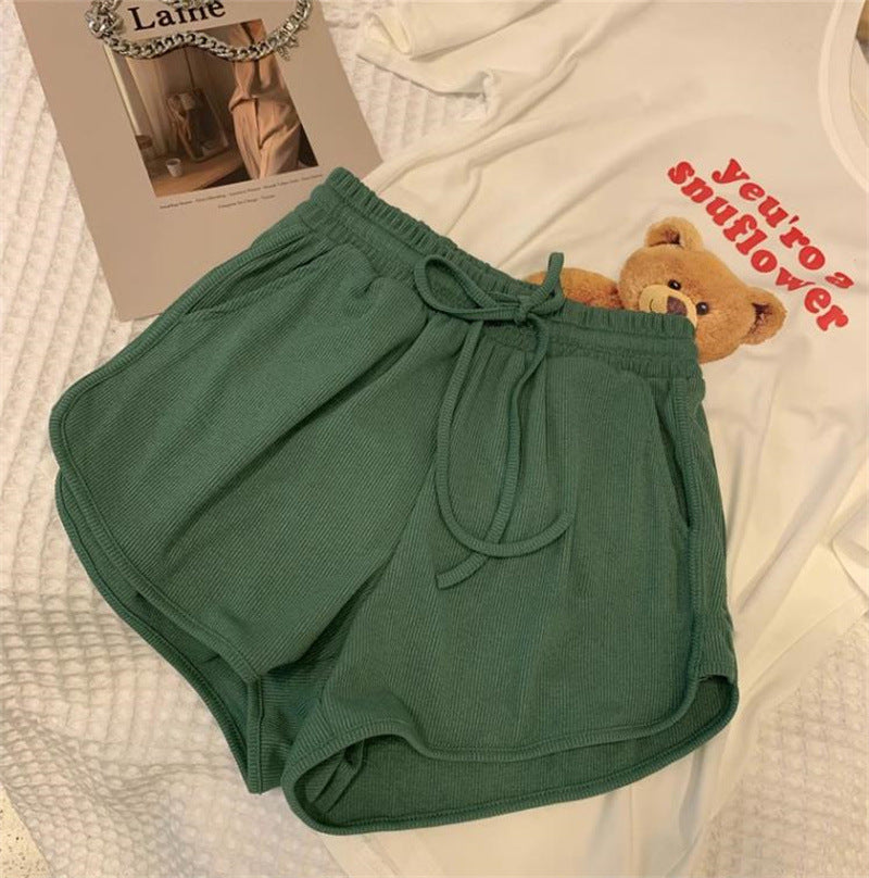 Femme Rib-Højtaljede-Sportshorts Stilla
