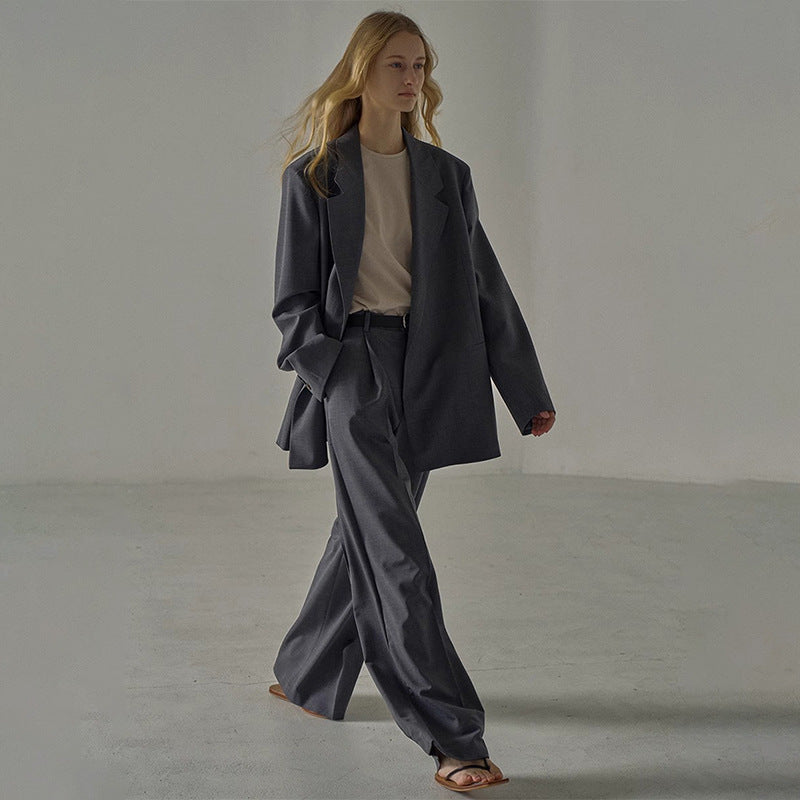 Dame Elegant Oversized Blazer med Noble Cut Stilla