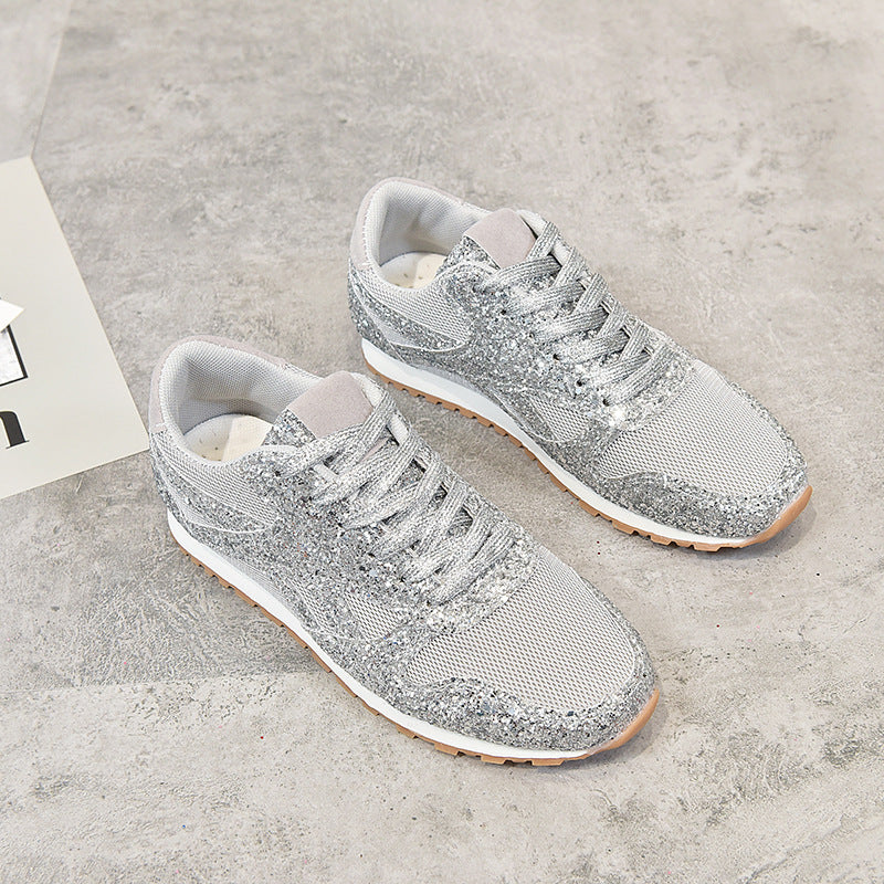 Dame funktionelle sko med glimmer Stilla