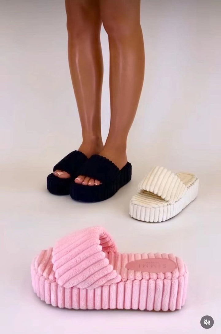 Dame Fuzzy Wellness-sandaler Stilla