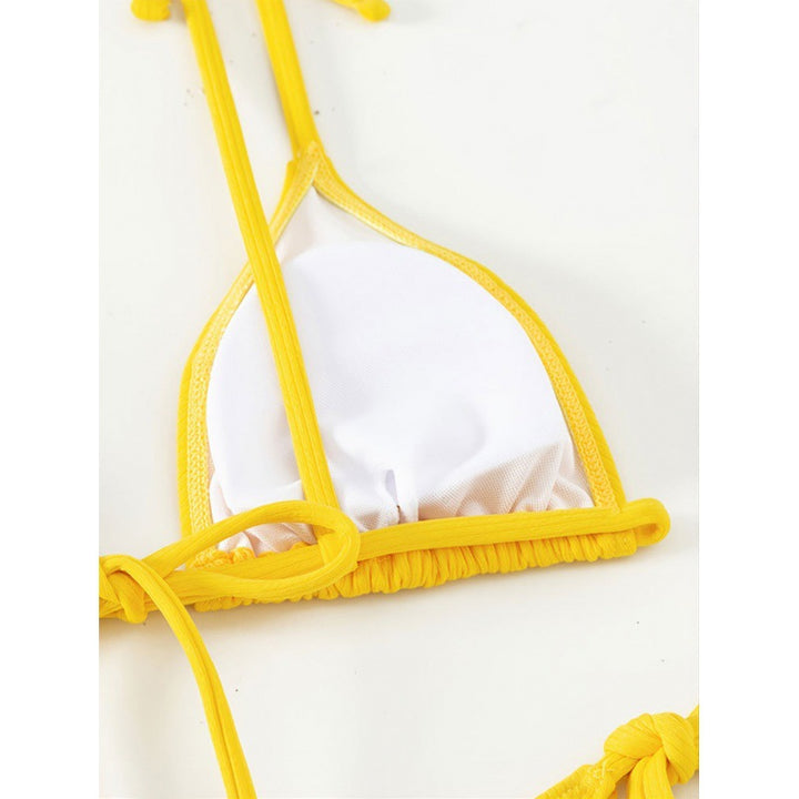 Dame Triangel-Bikini-sæt med justerbare stropper og munter design Stilla
