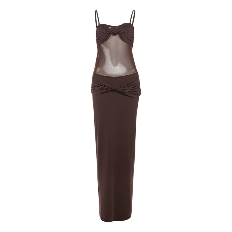 Damer Maxi Strandkjole med raffineret bustier-design og elastisk bånd Skovae