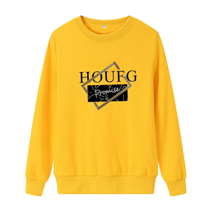 Kvinders afslappede sweatshirt med moderne grafisk tryk Skovae