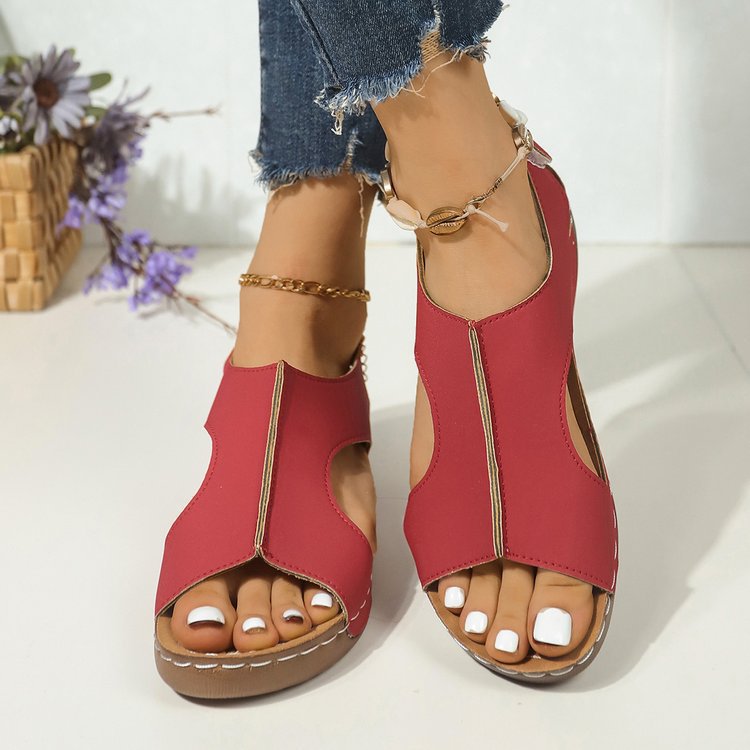 Dame Komfortable Sandaler med elastisk rem og anatomisk fodseng Stilla