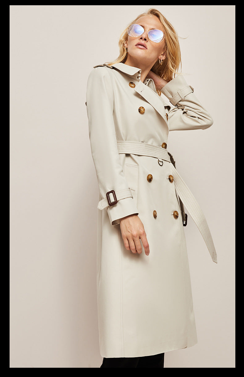 Stilla | Vindafvisende trenchcoat i figursyet form til damer