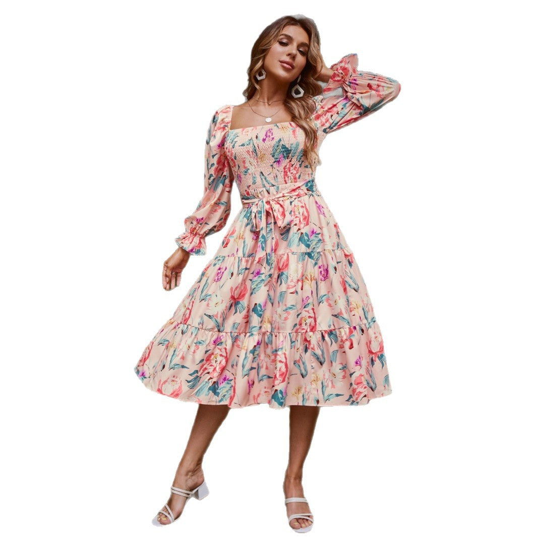 Dame Floral Maxi Kjole Stilla
